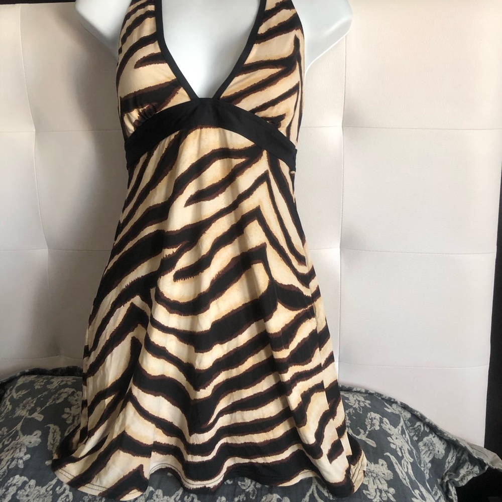 Michael Kors animal print swimming suit cover